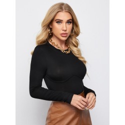 Binding Front Crop Top