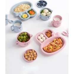 3pcs Rabbit Design Children Tableware Set