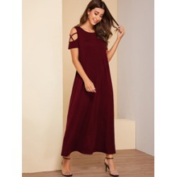 Crisscross Detail Sleeve Hijab Dress