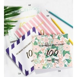 1pack 100 Day Countdown Plan Notebook