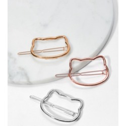 Cat Shaped Metal Bobby Pin 3pack
