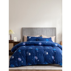 Planet Print Duvet Cover Set Without Filler