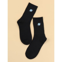 Planet Pattern Crew Socks