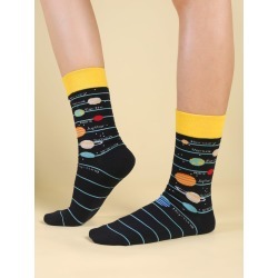 Planet Print Crew Socks