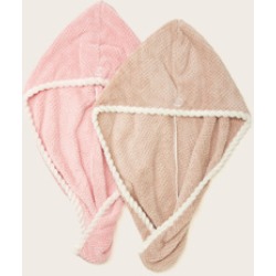 Contrast Trim Dry Hair Cap 1pc