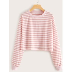 Striped Crew Neck Sweatshirt