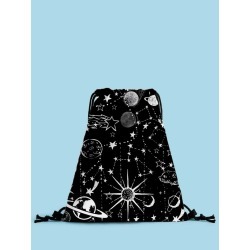 Planet Print Drawstring Backpack
