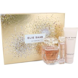 Le Parfum Elie Saab Perfume by Elie Saab - - Gift Set - 3 oz Eau De Parfum Spray + .33 oz Travel EDP Spray + 2.5 oz Body Lotion