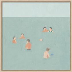 The Swimmers II Framed Print Frame / Size: Framed Canvas / 84 x 84cm