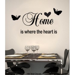 Home is Where The Heart is DIY Removable Wall Decal