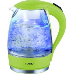 1.7L Cordless Removable Tea Infuser Glass Kettle Colour: Green