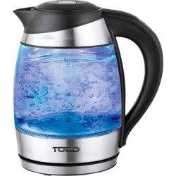 1.8L Cordless Smart Heat Control Glass Kettle Colour: Black