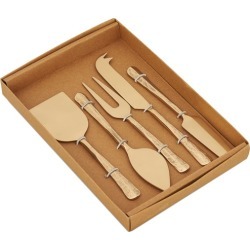 5 Piece Stainless Steel Cheese Knife Gift Set Colour: Gold