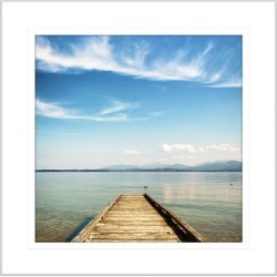 By the Seaside XII Framed Print Frame Colour: White, Size: Large Square