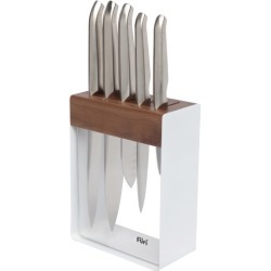 7 Piece White Pro Limited Edition Knife Block Set