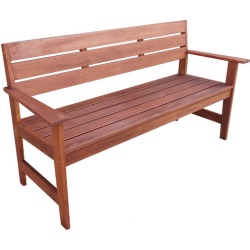 3 Seater Lazio Shorea Wood Outdoor Bench