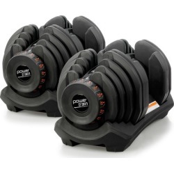 Set of 2 Powertrain 80kg Adjustable Dumbbells