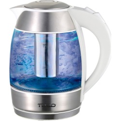 1.8L Cordless Removable Tea Infuser Glass Kettle Colour: White