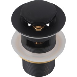 Solid Basin Pop-Up Waste With Overflow: Yes, Colour: Matte Black