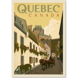 Canada Quebec Street Scene Printed Wall Art Frame / Size: Unframed Paper Print / 42 x 30cm