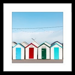 By the Seaside X Framed Print Frame Colour: Black, Size: Medium Square