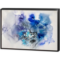 Veins of Life Canvas Size / Frame: 75 x 50cm / Black Floating Frame