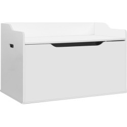White Liam Kids' Toy Storage Bench
