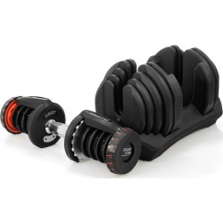 Set of 2 Powertrain 80kg Adjustable Dumbbells with Stand