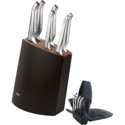 8 Piece New Pro Angular Knife Block Set