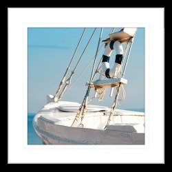 By the Seaside VIII Framed Print Frame Colour: Black, Size: Medium Square
