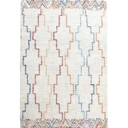 Multi-Coloured Icon Hand-Tufted Wool Rug Size: 160 x 230cm