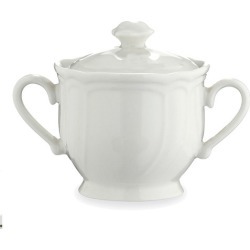 Baroque White Sugar and Creamer Set