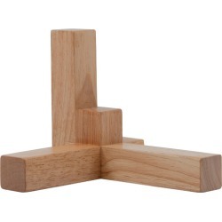 Set of 2 Salt & Pepper Geometric Axis Decorative Accents Colour: Natural