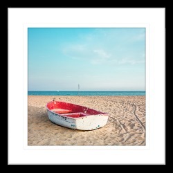 By the Seaside XIII Framed Print Frame Colour: Black, Size: Small Square