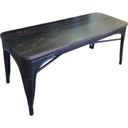 Lume Steel & Ash Wood Outdoor Bench