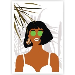Summer Lovin Printed Wall Art Frame / Size: Black Framed Print / 45 x 32cm