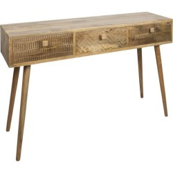 Natural Lisbon 3 Drawer Console