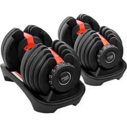 Set of 2 Powertrain 48kg Adjustable Dumbbells Colour: Orange