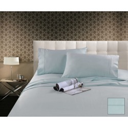 Cotton Sateen 300 Thread Count Sheet Set Colour: Ice Blue, Size: King Single