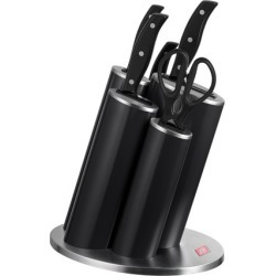 Asia Knife Block with Knives Colour: Black