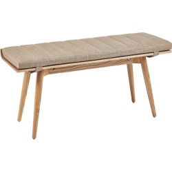 Rollo Ash Wood Bench & Cushion