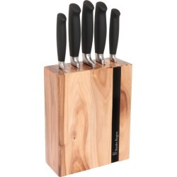 6 Piece Black Flash Knife Block Set