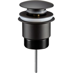 Universal Mushroom Brass Pop Up Sink Waste Colour: Black