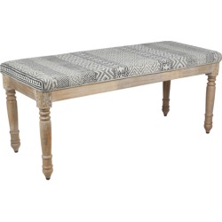 Patterned Norma Mango Wood Bench