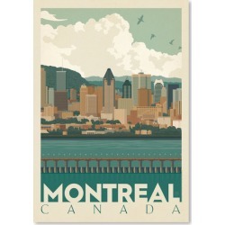Montreal Canada Skyline Printed Wall Art Frame / Size: Unframed Paper Print / 30 x 21cm