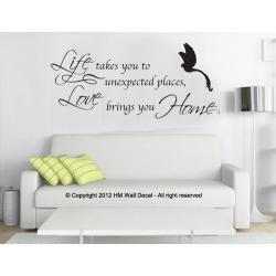 Love Brings You Home, Life Love Home Wall Quote Decal