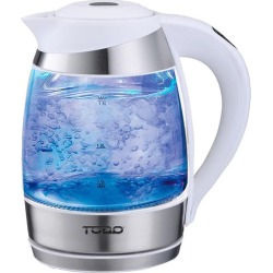 1.8L Cordless Smart Heat Control Glass Kettle Colour: White