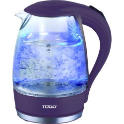 1.7L Cordless Removable Tea Infuser Glass Kettle Colour: Purple