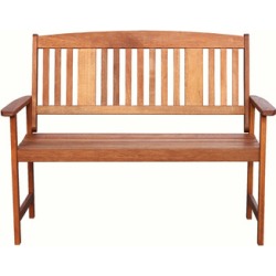 Clyde 2 Seater Shorea Wood Outdoor Bench