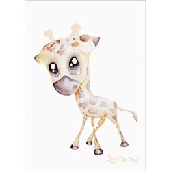 George The Giraffe Unframed Paper Print Size: 70 x 50cm